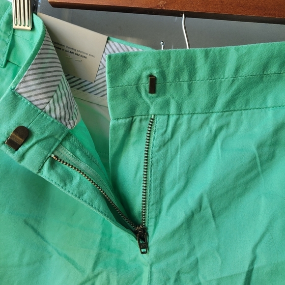 J CREW Inseam 3" CHINO SHORTS Size 10 Seamist Green NWT Summer Teal Green Pocket - Picture 4 of 8
